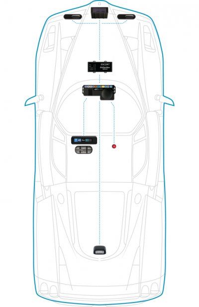 Radar detector ESCORT MAX CI INTL - 2018 Model with MRCD/MRCT detection provides complete drivers protection - instalation