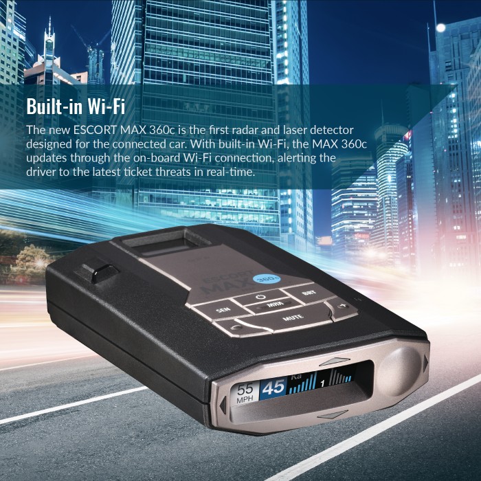 Escort MAX 360c International - Build-In Wi-FI